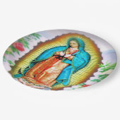 Unsere Frau von Guadalupe Pappteller (Schrägansicht)