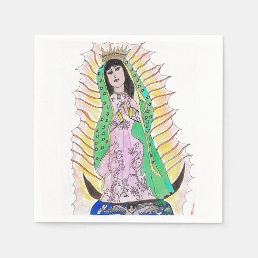 Unsere Frau von Guadalupe Serviette (Vorderseite)