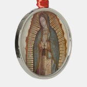 Unsere Frau von Guadalupe Silbernes Ornament (Rechts)