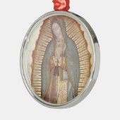 Unsere Frau von Guadalupe Silbernes Ornament (Links)