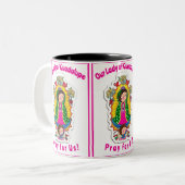 Unsere Frau von Guadalupe Zweifarbige Tasse (Vorderseite Links)