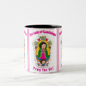 Unsere Frau von Guadalupe Zweifarbige Tasse (Mittel)