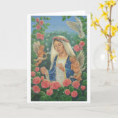 "Unsere Frau von Rosary" von Jenny McLaughlin Karte (Gelbe Blume)