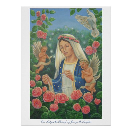 "Unsere Frau von Rosary" von Jenny McLaughlin Poster (Vorderseite)