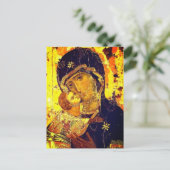 Unsere Frau von Wladimir Postkarte (Stehend Vorderseite)