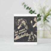 Unsere Frauen werden Alkoholiker! Postkarte (Stehend Vorderseite)