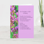 Unsere Freundschaft ist ein Geschenk der Schönheit Karte (Vorderseite)