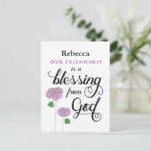 Unsere Freundschaft ist ein Segen von Gott Postcar Postkarte (Stehend Vorderseite)