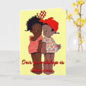 "Unsere Freundschaft!" Karte (Gelbe Blume)