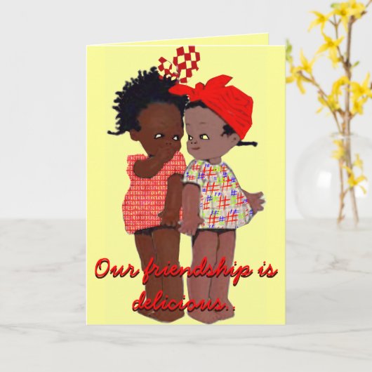 "Unsere Freundschaft!" Karte (Gelbe Blume)