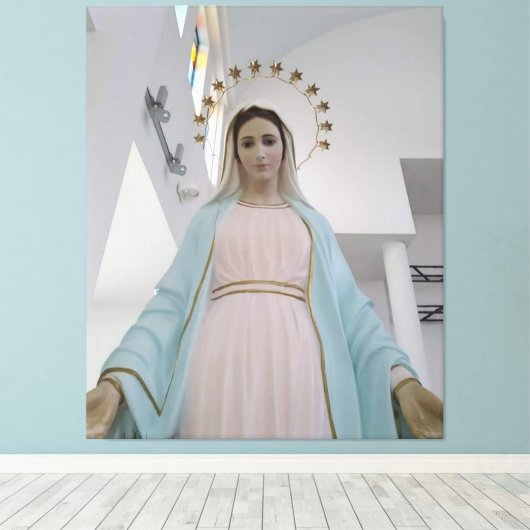 Unsere Friedensmutter, Friedensmutter, Königin des Leinwanddruck (Insitu (Holzboden))