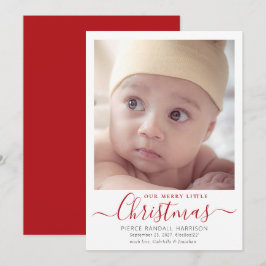 Unsere frohe kleine Weihnachtsankündigung Feiertagskarte