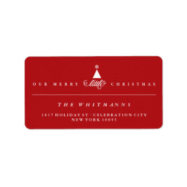 Unsere fröhliche kleine erste Weihnachts-Niedlich- Adressaufkleber