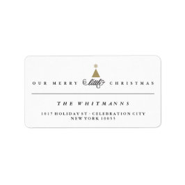 Unsere fröhliche kleine erste Weihnachts-Niedlich- Adressaufkleber