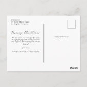 Unsere fröhliche kleine Weihnachts-Star-Ankündigun Postkarte (Rückseite)