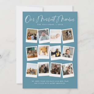Unsere fröhlichsten Erinnerungen Multi-Foto  Feiertagskarte