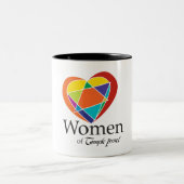 Unsere ganz eigenen Frauen der Tempel-Israel-Tasse Zweifarbige Tasse (Mittel)