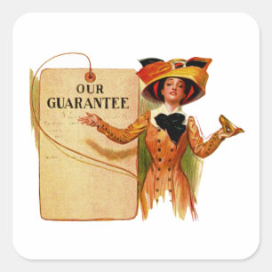 Unsere Garantie Quadratischer Aufkleber