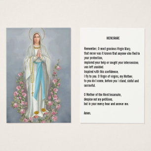 Unsere Gebets-heilige Karte Damen-Rosary Lourdes