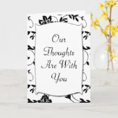 Unsere Gedanken sind bei Ihnen - Sympathiekarte Karte (Gelbe Blume)