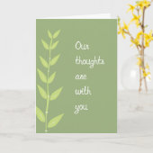 Unsere Gedanken sind mit Ihnen Beileid Karte (Gelbe Blume)