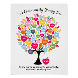Unsere Gemeinschaftsspendenbaum Anerkennung von Poster