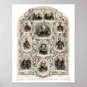 Unsere Generäle -- Gewerkschafts-ziviler Krieg Poster