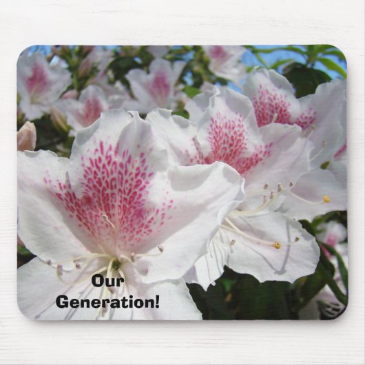 Unsere Generation! Mousepad Rosa Blume (Vorne)