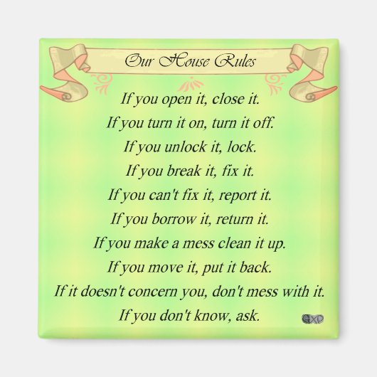 Unsere Geschäftsordnung Magnet (Vorne)