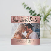 Unsere Geschenkkarte für das erste Foto Dankeskarte (Stehend Vorderseite)