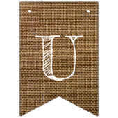 Unsere Geschichte beginnt Burlap Look Hochzeit Wimpelkette (Zweite Fahne)