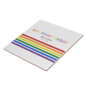 Unsere Geschichte beginnt Regenbogen-LGBTQ-Flagge Fliese (Seite)