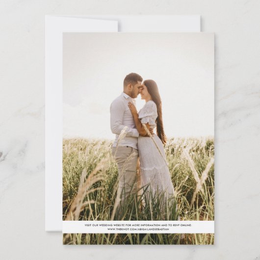 Unsere Geschichte geht weiter | Storybook Foto Wed Einladung (Rückseite)