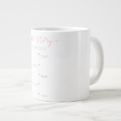 "Unsere Geschichte" Timeline Personalisierten Coup Jumbo-Tasse (Vorderseite Rechts)