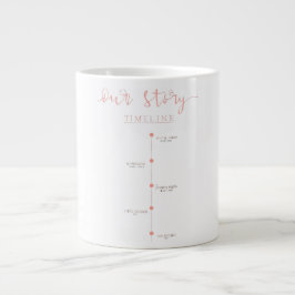 "Unsere Geschichte" Timeline Personalisierten Coup Jumbo-Tasse