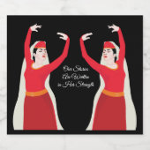 Unsere Geschichten sind in ihrer Stärke geschriebe Schaumweinetikett (Einzelnes Label)