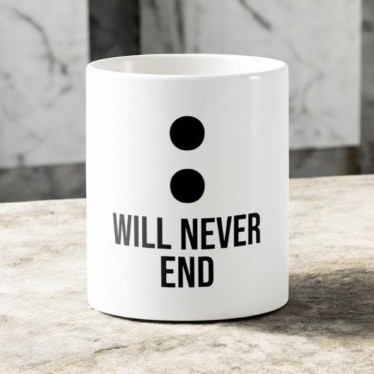 Unsere Geschichten werden nie zwei Paare beenden, Kaffeetasse