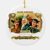 Unsere Gewerkschaft Vintage Zigarrenbox Keramikornament (Hinten)