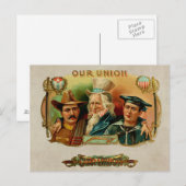 Unsere Gewerkschaft Vintage Zigarrenbox Postkarte (Vorne/Hinten)