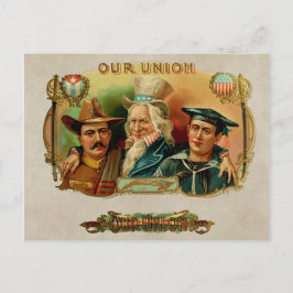 Unsere Gewerkschaft Vintage Zigarrenbox Postkarte