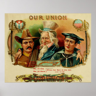 Unsere Gewerkschaft Vintage Zigarrenschilder Poster
