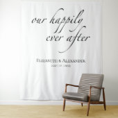 unsere glückliche Zeit | Hochzeitstag Wandteppich (Beispiel)