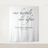 unsere glückliche Zeit | Hochzeitstag Wandteppich (Vorderseite)