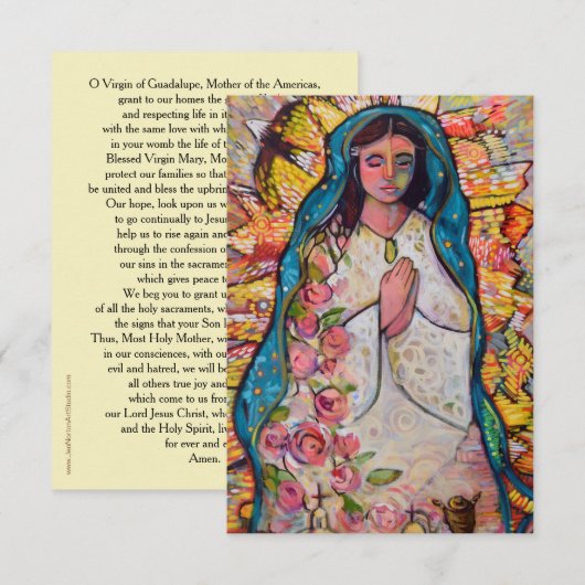 Unsere Gottesmutter-Gebetskarte (Vorne/Hinten)