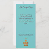 Unsere Gottesmutter von Fatima und die Gebetskarte (Rückseite)