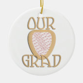 UNSERE GRAD - Gold-Foto-Rahmen Keramik Ornament (Vorne)