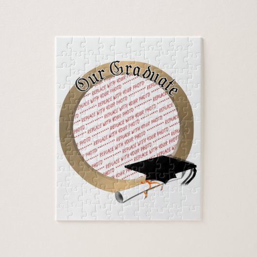 Unsere Graduiertenobergrenze mit Gold-Rahmen Puzzle (Vertikal)