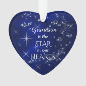 Unsere Grandson Star Fotovorlage Ornament (Vorderseite)