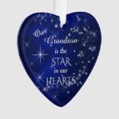 Unsere Grandson Star Fotovorlage Ornament (Vorderseite)