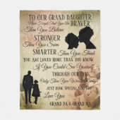 Unsere große Tochter Fleecedecke (Vorderseite)